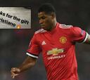 Rashford: "Gracias por el regalo Cristiano"