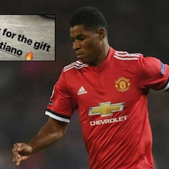 Rashford: "Gracias por el regalo Cristiano"