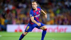 Arthur Melo, en un partido del Bar&ccedil;a.