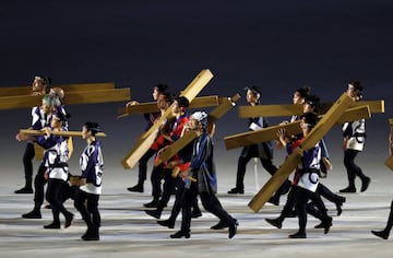 El orden y la majestuosidad de los japoneses nuevamente se notó en la ceremonia inaugural de los Olímpicos en el estadio Nacional de Tokio.