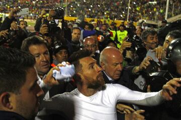 Messi celebró la clasificación de Argentina para el Mundial.