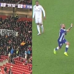 LaLiga denuncia los cánticos "Griezmann, muérete" y el corte de mangas de Aleix Vidal