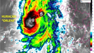 Huracán Orlene avanza hacia México: estados afectados y trayectoria