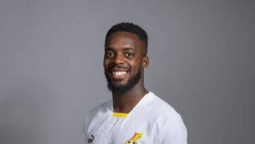 DOHA, QATAR - NOVEMBER 20: Inaki Williams of Ghana poses during the official FIFA World Cup Qatar 2022 portrait session on November 20, 2022 in Doha, Qatar. (Photo by Patrick Smith - FIFA/FIFA via Getty Images)