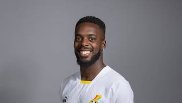 DOHA, QATAR - NOVEMBER 20: Inaki Williams of Ghana poses during the official FIFA World Cup Qatar 2022 portrait session on November 20, 2022 in Doha, Qatar. (Photo by Patrick Smith - FIFA/FIFA via Getty Images)