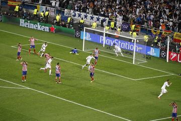 Hoy se cumplen cinco a?os del m¨ªtico gol del defensa del Real Madrid en la final de la Champions League 2013/14 de Lisboa frente al Atl¨¦tico de Madrid. El gol en el minuto 93 supuso el empate en el marcador tras el gol de God¨ªn. Finalmente el conjunto blanco gan¨® la final por 4-1.