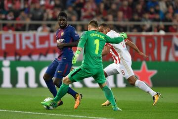 Marc-Andre Ter Stegen, Samuel Umtiti and Vadis Odjida Ofoe .