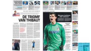 ENTRE LA ÉLITE. El diario ‘HLN’ compara a Courtois con los 13 mejores porteros desde 1987.