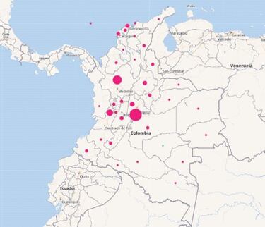 Mapa de casos y muertes por coronavirus por departamentos en Colombia: hoy, 28 de enero