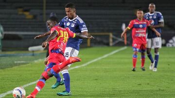 Mauricio Casierra ante César Carillo de Millonarios