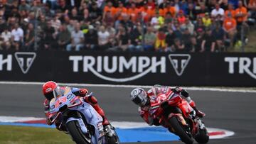 Marc Márquez y Enea Bastianini, en Assen.