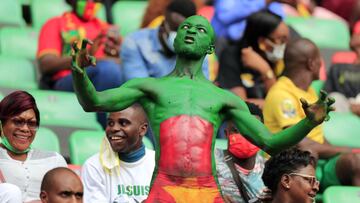 La afición de Camerún celebra el pase a octavos de final