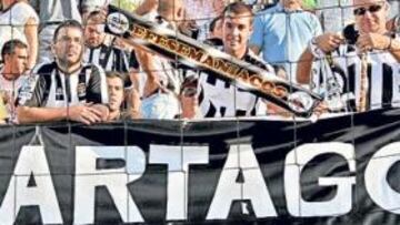 <b>MUCHA PRESENCIA. </b>La afición albinegra se hará notar en su viaje a Sevilla.