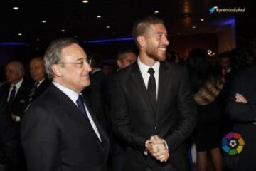 Florentino Pérez con Sergio Ramos.