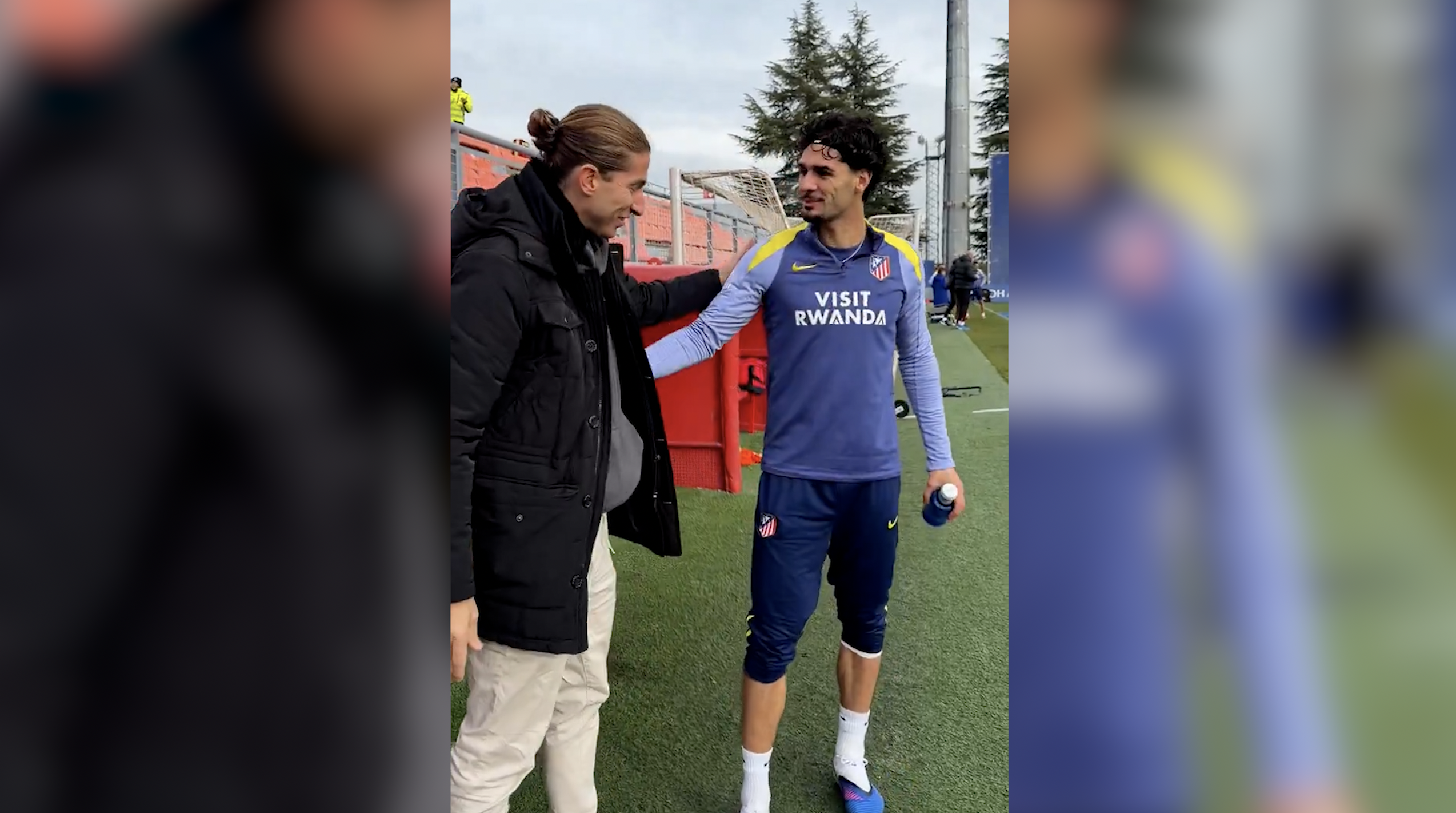 Reencuentro especial: Filipe Luis visita al Atletico de Madrid