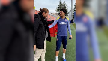 Reencuentro especial: Filipe Luis visita al Atletico de Madrid