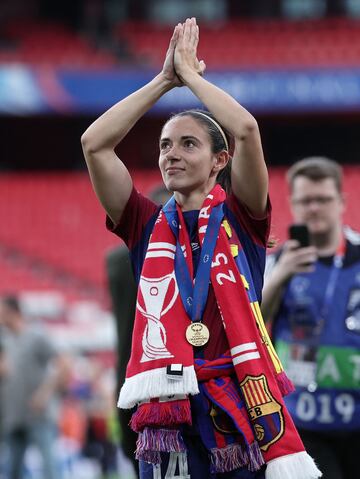 Aitana Bonmatí, autora del primer gol, muy feliz con la victoria. 