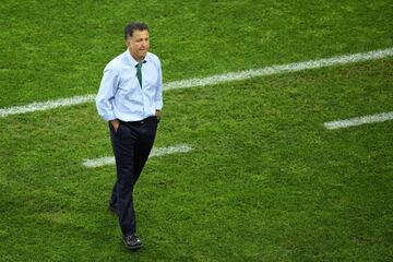 Juan Carlos Osorio durante la derrota de México ante Alemania.
