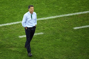 Juan Carlos Osorio durante la derrota de México ante Alemania.