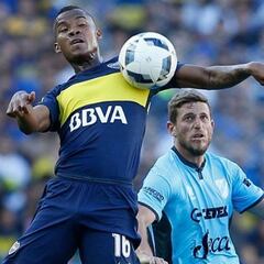 La Bombonera le erizó la piel a Barrios en su debut con Boca