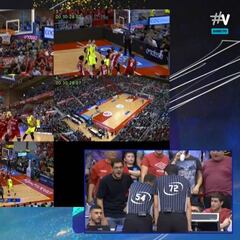 Jugada decisiva en el UCAM-Barça: los árbitros consultan el Instant Replay durante 3:18