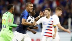 Mbapp&eacute;, autor del empate de Francia frente a Estados Unidos.