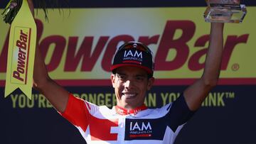 El colombiano Jarlinson Pantano, en la ceremonia de premiación.
