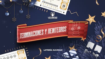 Terminaciones y reintegros del sorteo de la Lotería de Navidad 2021.