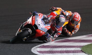 Andrea Dovizioso y  Marc Márquez 
