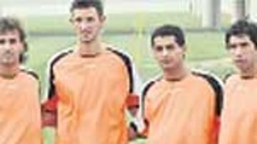 Barkero, Azkorra, Núñez y Cortés, presentados ayer.