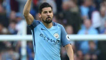 Nolito durante un partido con el Manchester City.