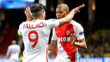 Falcao Garc&iacute;a y Mbapp&eacute; se roban el show en Champions League.