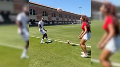 Video: Rodrygo comparte trucos con una influencer en entrenamiento del Real Madrid