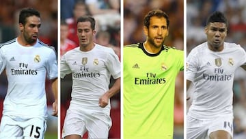Carvajal, Lucas Vázquez, Diego López y Casemiro.