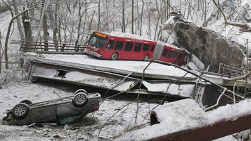 Un puente en la localidad de Pittsburgh colaps&oacute; la madrugada de este viernes 28 de enero, horas antes de la vista planeada por el presidente Joe Biden.