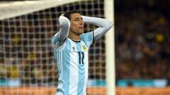 &Aacute;ngel Di Mar&iacute;a durante un partido con la selecci&oacute;n argentina.