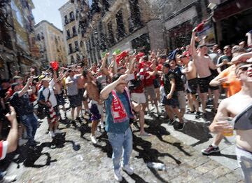 Ambiente de Champions en las calles de Madrid