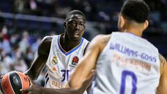 Eli John Ndiaye, en uno de los cuatro partidos de la Euroliga que disputó la temporada pasada con el Real Madrid.