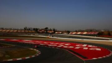 Imagen del circuito de Barcelona durante los test de Fórmula 1.
