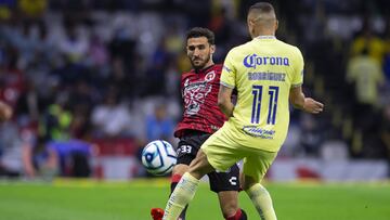 during the game America vs Tijuana corresponding to Round 08 of the Torneo Clausura 2023 of the Liga BBVA MX, at Azteca Stadium, on February 19, 2023.
<br><br>
durante el partido America vs Tijuana, Correspondiente a la Jornada 08 del Torneo Clausura 2023 de la Liga BBVA MX, en el Estadio Azteca, el 19 de Febrero de 2023.