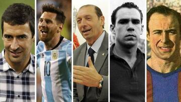 Raúl, César, Zarra, Messi y Quini, los mejores de la historia