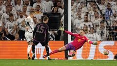 Joselu marca el gol del empate tras el error de Neuer en la vuelta de las semifinales de Champions League.