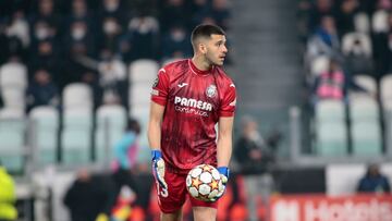 Geronimo Rulli of Villareal Cf during the UEFA Champions League, Round of 16, 2nd leg football match between Juventus FC and Villarreal CF on March 16, 2022 at Allianz Stadium in Turin, Italy - Photo Nderim Kaceli / DPPI
 AFP7 
 16/03/2022 ONLY FOR USE IN