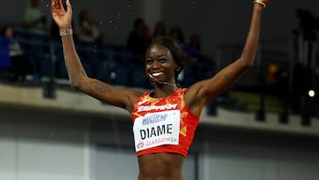 La valenciana Fatima Diame en el Mundial de Glasgow 2024.