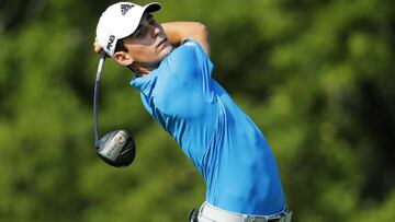 ST LOUIS, MO - AUGUST 10: Joaquin Niemann of Chile plays his shot from the 12th tee during the second round of the 2018 PGA Championship at Bellerive Country Club on August 10, 2018 in St Louis, Missouri. Richard Heathcote/Getty Images/AFP
== FOR NEWSPAPERS, INTERNET, TELCOS & TELEVISION USE ONLY ==