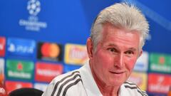 Jupp Heynckes, entrenador del Bayern, en rueda de prensa.