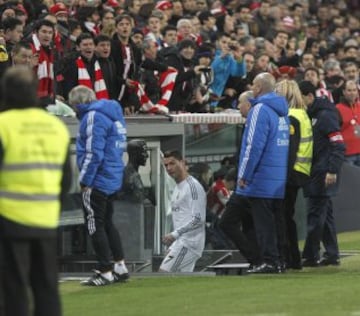 Cristiano Ronaldo vió la tarjeta roja en el Athletic de Bilbao-Real Madrid por un manotazo a Carlos Gurpegi. (02/02/14)  