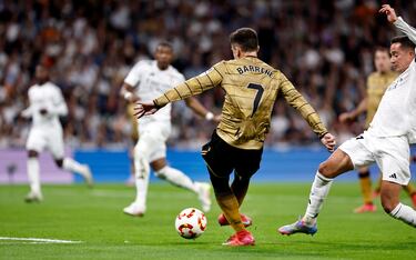 0-1. Peina de cabeza Pablo Marín superando a Lucas Vázquez, deja toda la banda para la carrera de Ander Barrenetxea que en el mano a mano, bate a Andriy Lunin con disparo raso, por debajo de las piernas.