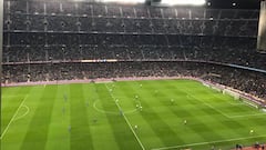 Gritos de "¡Tebas vete ya!" en la grada del Camp Nou