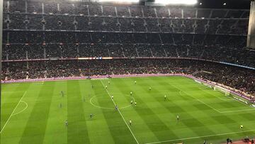 Gritos de "¡Tebas vete ya!" en la grada del Camp Nou